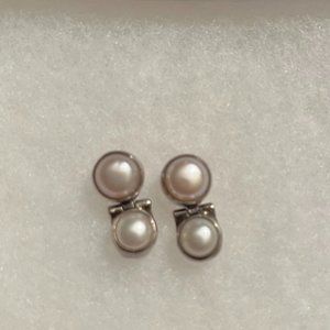 AC Leoni Handmade Silver & Pearl Earrings
